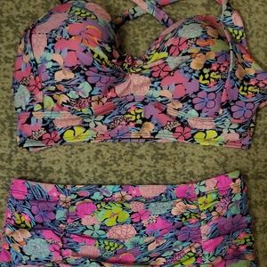 2 piece high waisted bikini.